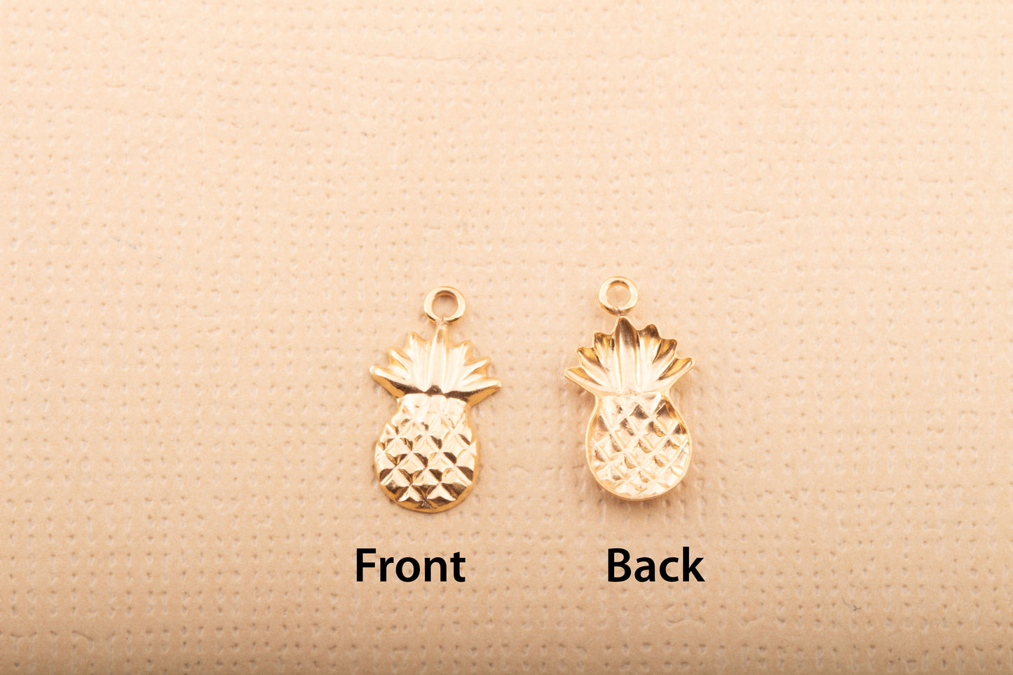 Tiny Pineapple Charm, Tropical Beach Charm, Silver or Gold Filled Food Charm, Dainty Pineapple Charm, Gold or Silver Pineapple Fruit Charm