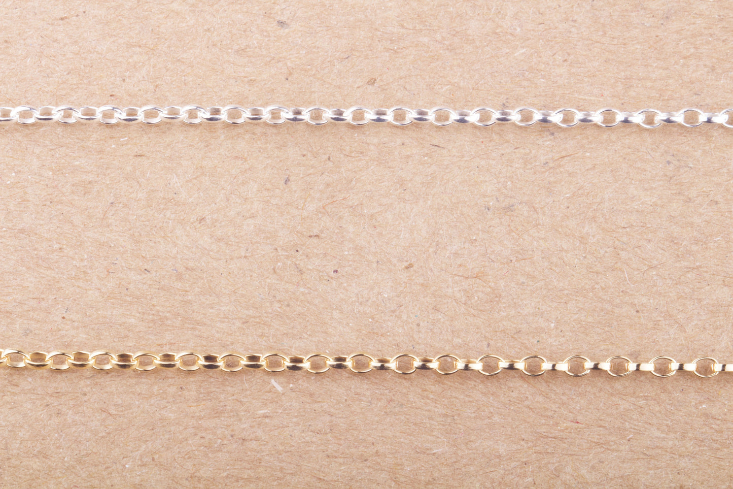 2.6mm x 1.8mm Tiny Rolo Oval Chain By Foot in Silver, Gold Filled, Great for Permanent Jewelry, Bracelet, Anklet, Bulk Dainty Chains