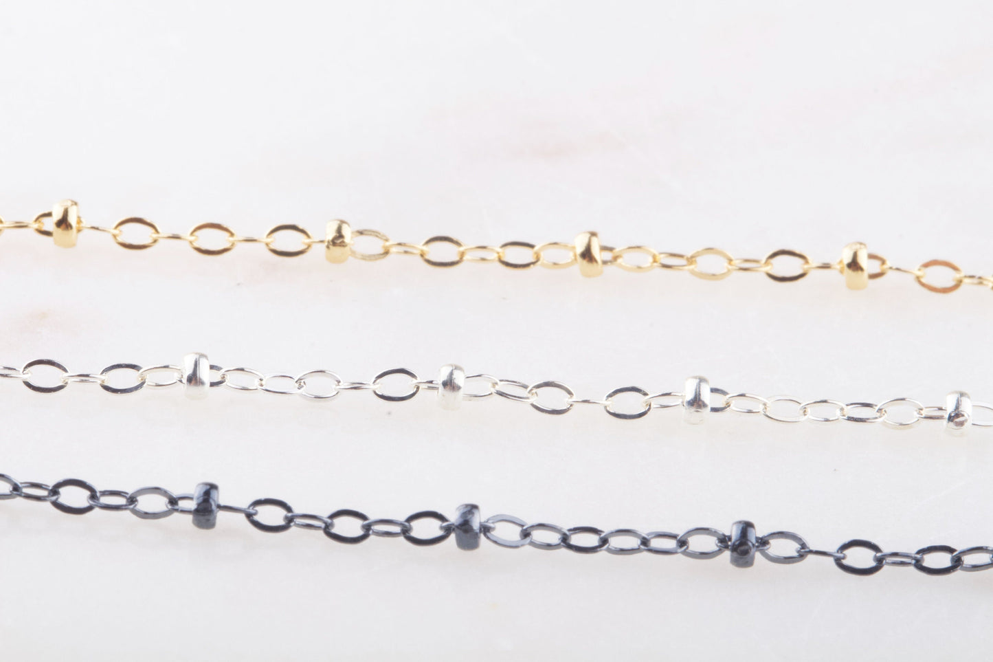 Satellite Cable Chain by Foot in Silver, Gold Filled, Oxidized Silver, Dainty Satellite Chains, Wire To  Finish Chain, Satellite Cable