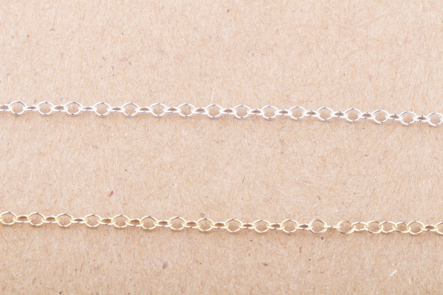 Round Oval Cable Chain in Sterling Silver and Gold Filled For Permanent Jewelry, Charm Bracelet, Dainty Chain for Permanent Bracelet