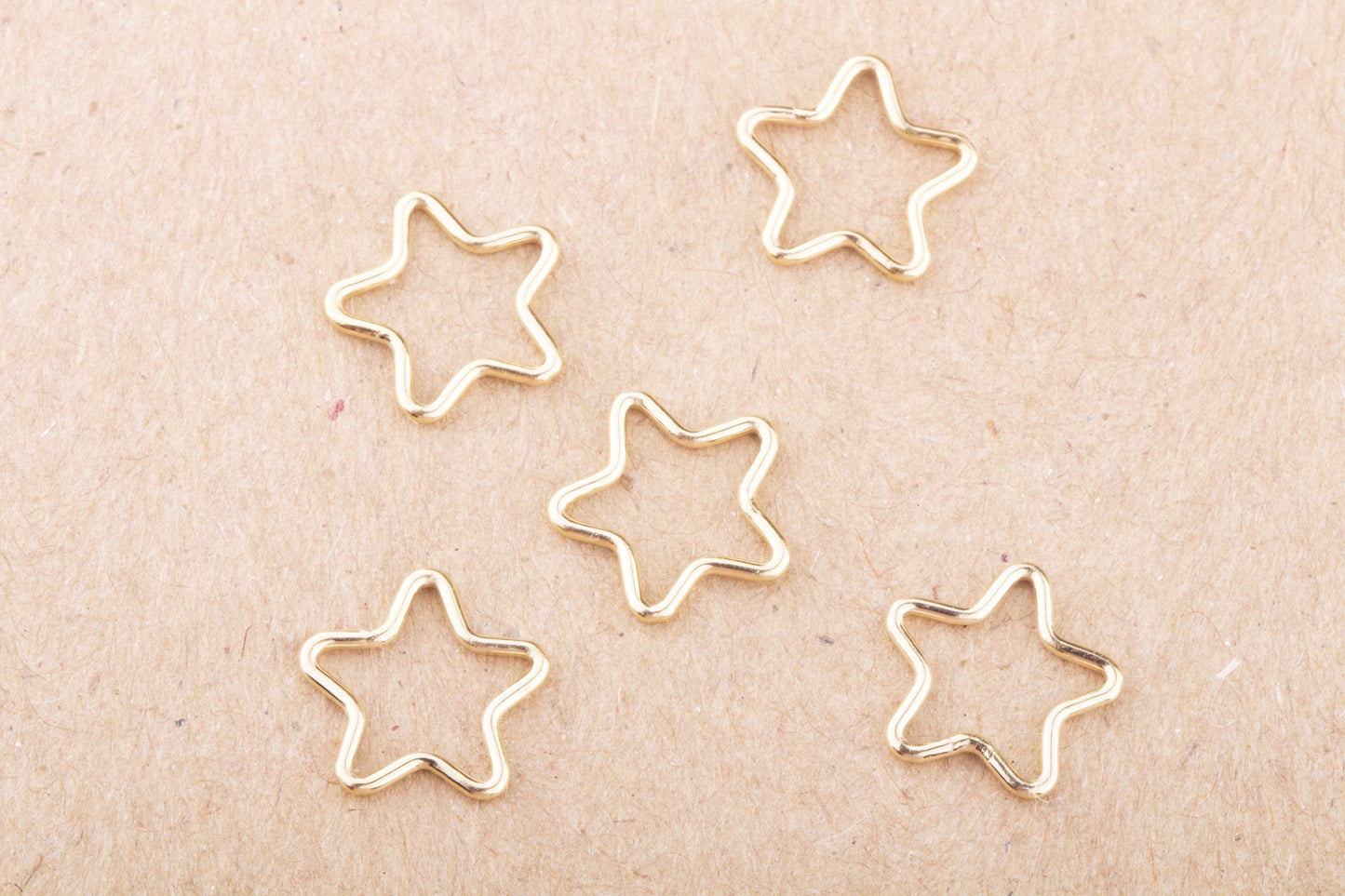 Set of 5 Small Star Connectors, Permanent Jewelry Supplies, 10mm Wire Star Link, Permanent Bracelet, Permanent Jewelry, Necklace