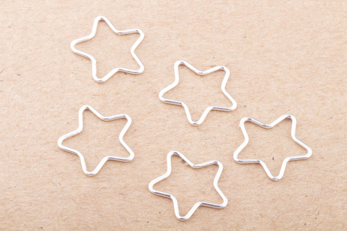 Set of 5 - 16mm Star Connectors, Permanent Jewelry Supplies, 16mm Wire Star Link, Permanent Bracelet, Permanent Jewelry, Necklace