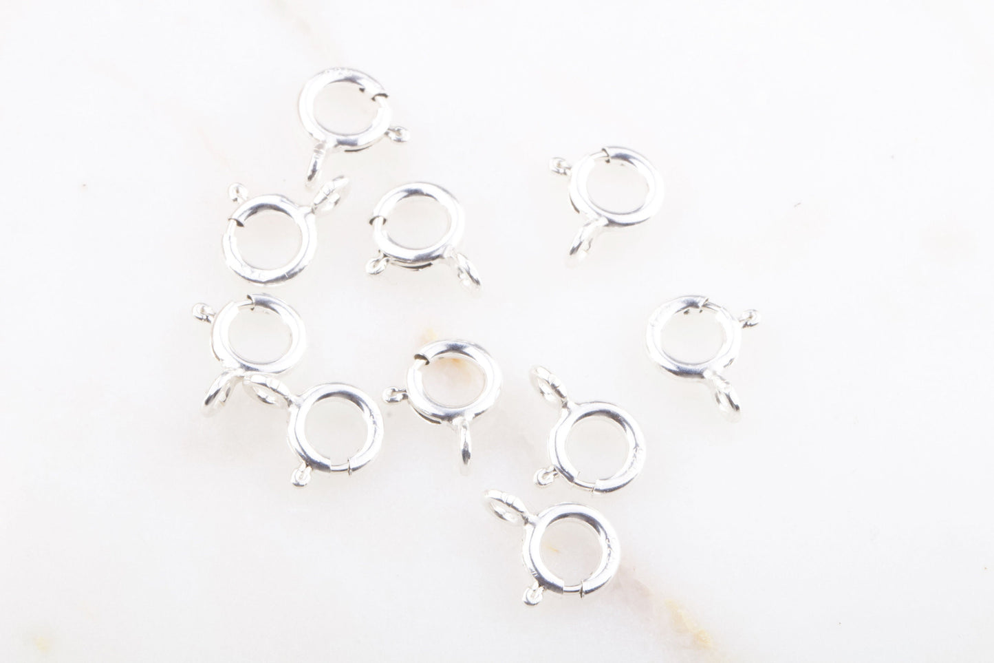 7mm Spring Ring Clasp in Sterling Silver, Gold Filled, For Heavy, Thicker Bracelet, Necklace, Large Spring Ring Clasp,