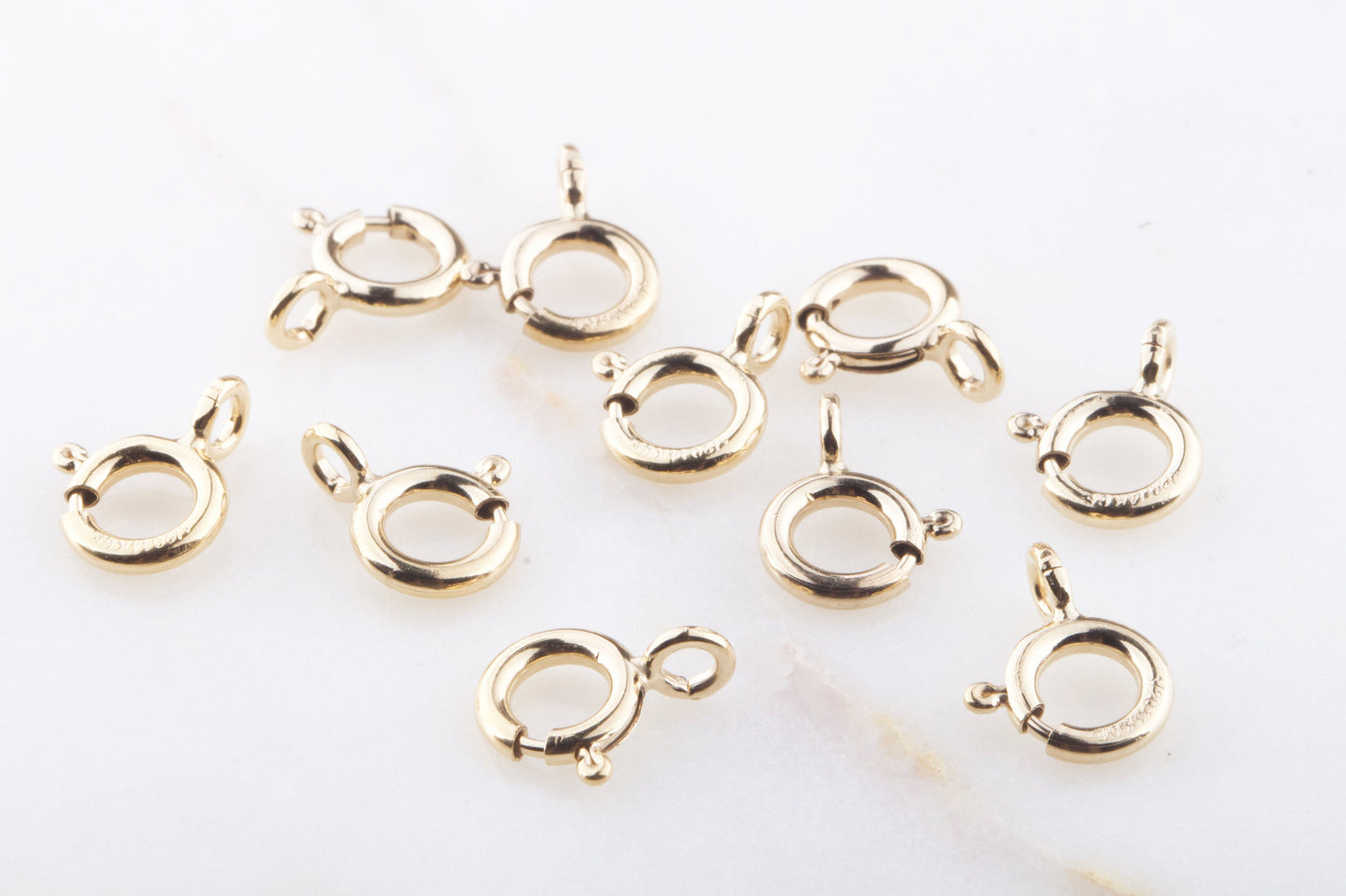 7mm Spring Ring Clasp in Sterling Silver, Gold Filled, For Heavy, Thicker Bracelet, Necklace, Large Spring Ring Clasp,