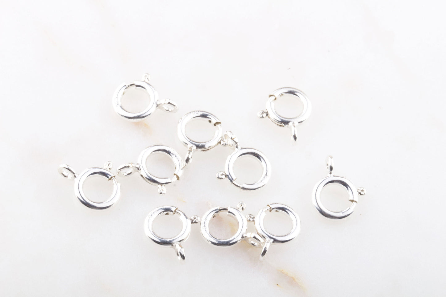 8mm Spring Ring Clasp in Sterling Silver, Gold Filled, For Heavy, Thicker Bracelet, Necklace, Large Spring Ring Clasp,