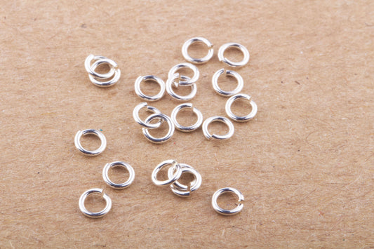 3.5mm 22 gauge Jump Rings in Sterling Silver, Gold Filled, Rose Gold Filled, Permanent Jewelry, Permanent Chains, Set of 50, 100 Pieces