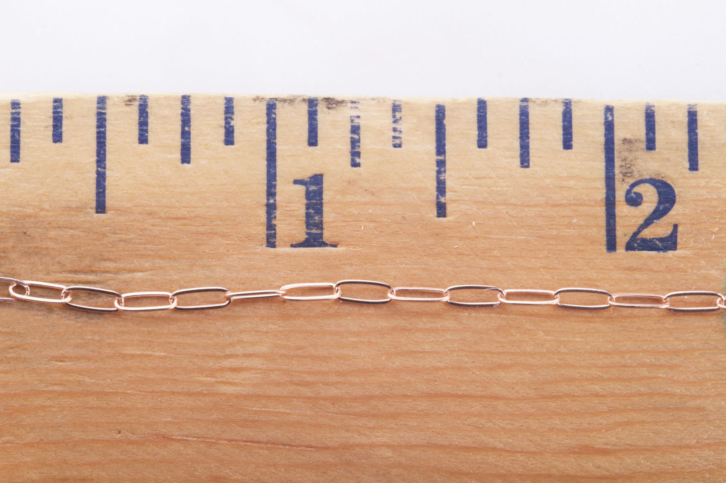 4mm x 2mm Paperclip Chain by Foot, Elongated Links in Silver, Gold Filled, Rose Gold Filled, For Permanent Jewelry Supplies, Bulk Chains