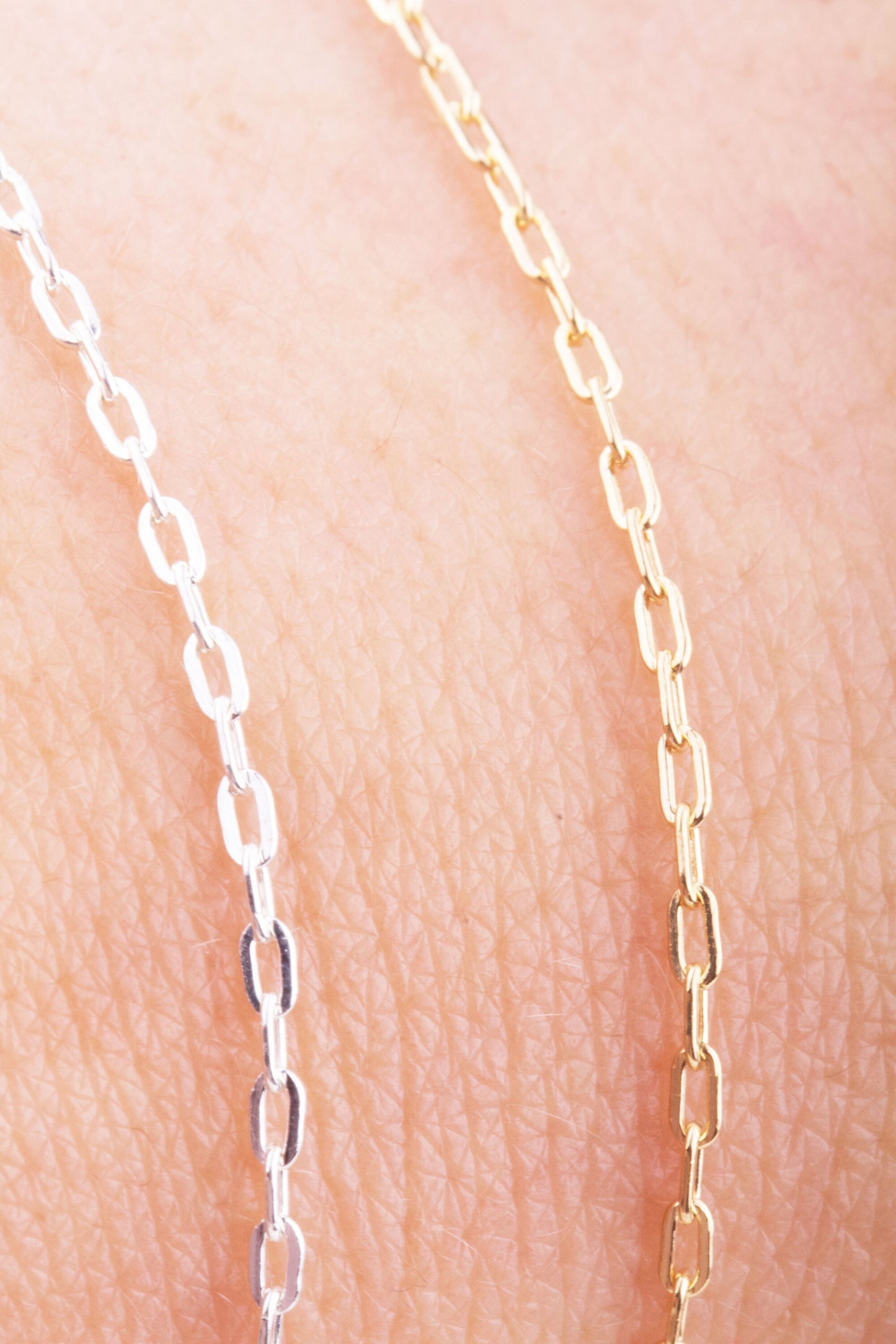 2mm x 1mm Paperclip Chain By Foot in Gold Filled, Sterling Silver, Rose Gold Filled, Elongated Flat Cable, Chain Supplies Permanent Jewelry