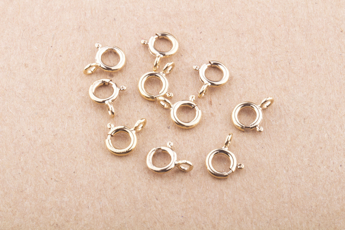 7mm Spring Ring Clasp in Sterling Silver, Gold Filled, For Heavy, Thicker Bracelet, Necklace, Large Spring Ring Clasp,