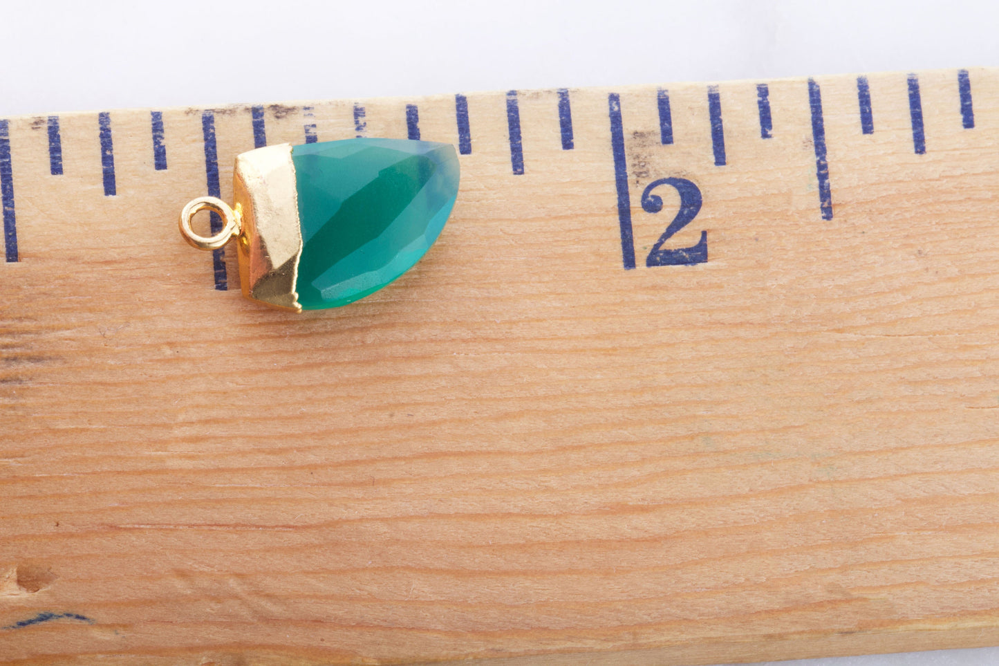 Green Agate Gemstone Horn Tooth Drop Pendant, Gemstone Pendant, For Bracelet, Necklace, For Permanent Jewelry