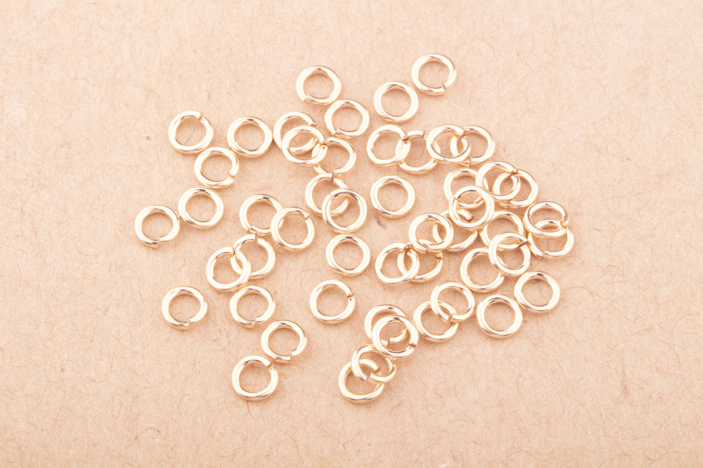 4mm 20.5 gauge Jump Rings in Sterling Silver, Gold Filled, Rose Gold Filled, Bulk Wholesale Jump Rings for Permanent Chains, Set of 50, 100