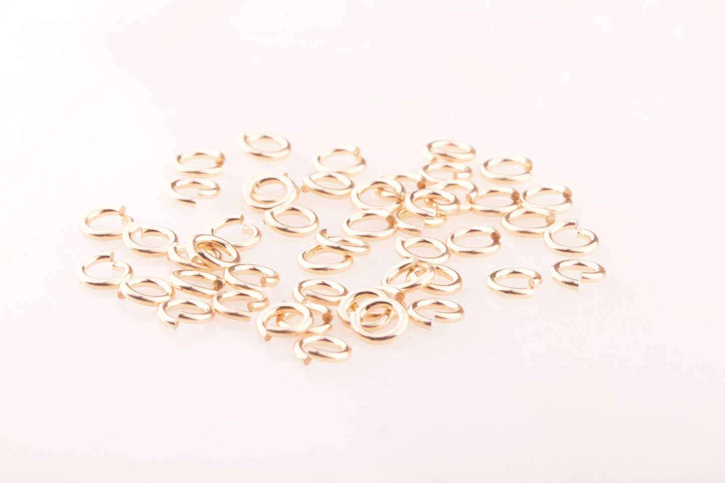 4mm 20.5 gauge Jump Rings in Sterling Silver, Gold Filled, Rose Gold Filled, Bulk Wholesale Jump Rings for Permanent Chains, Set of 50, 100