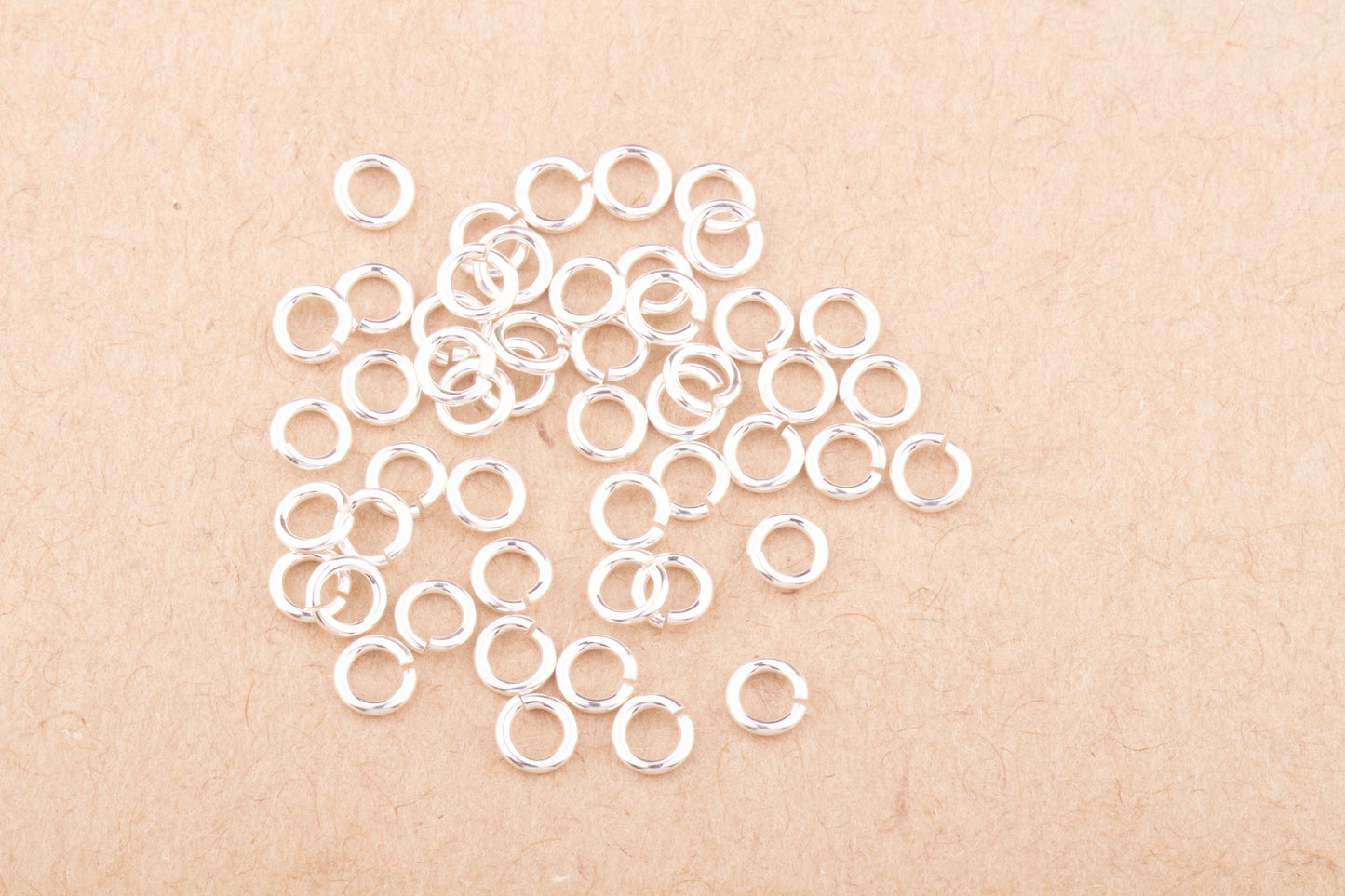 4mm 20.5 gauge Jump Rings in Sterling Silver, Gold Filled, Rose Gold Filled, Bulk Wholesale Jump Rings for Permanent Chains, Set of 50, 100