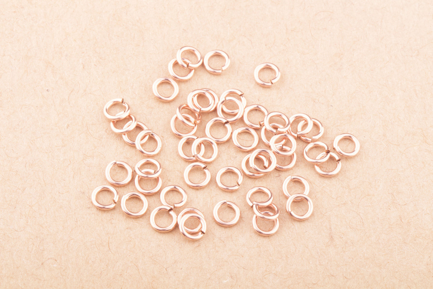 4mm 20.5 gauge Jump Rings in Sterling Silver, Gold Filled, Rose Gold Filled, Bulk Wholesale Jump Rings for Permanent Chains, Set of 50, 100