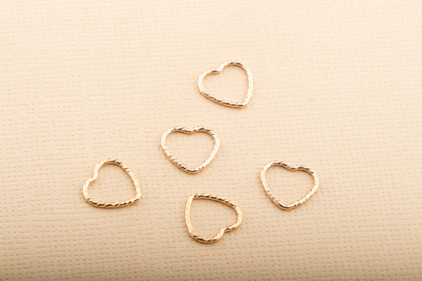 10mm Sparkle Wire Heart Connectors in Sterling Silver and Gold Filled, For Permanent Jewelry, Dainty Wire Heart Connectors, 10mm Wire Heart