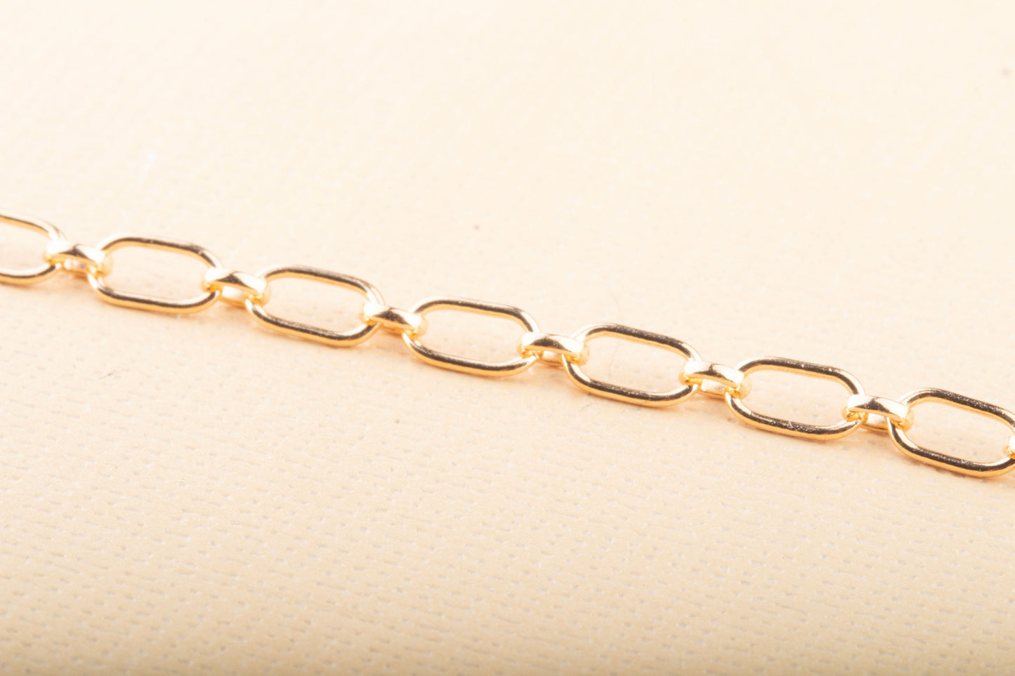 Gold Filled 7mm x 5mm Long and Short Chain by Foot, Rectangle Paperclip Chain, For Permanent Jewelry Supplies, For Permanent Bracelet